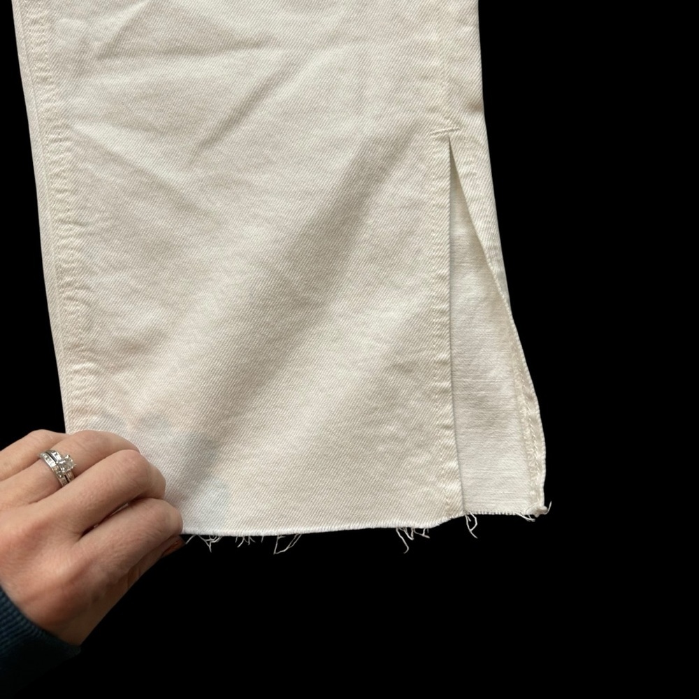 NWT Gap white mid rise split hem ‘90s loose jeans size 28 relaxed straight loose - Picture 6 of 10